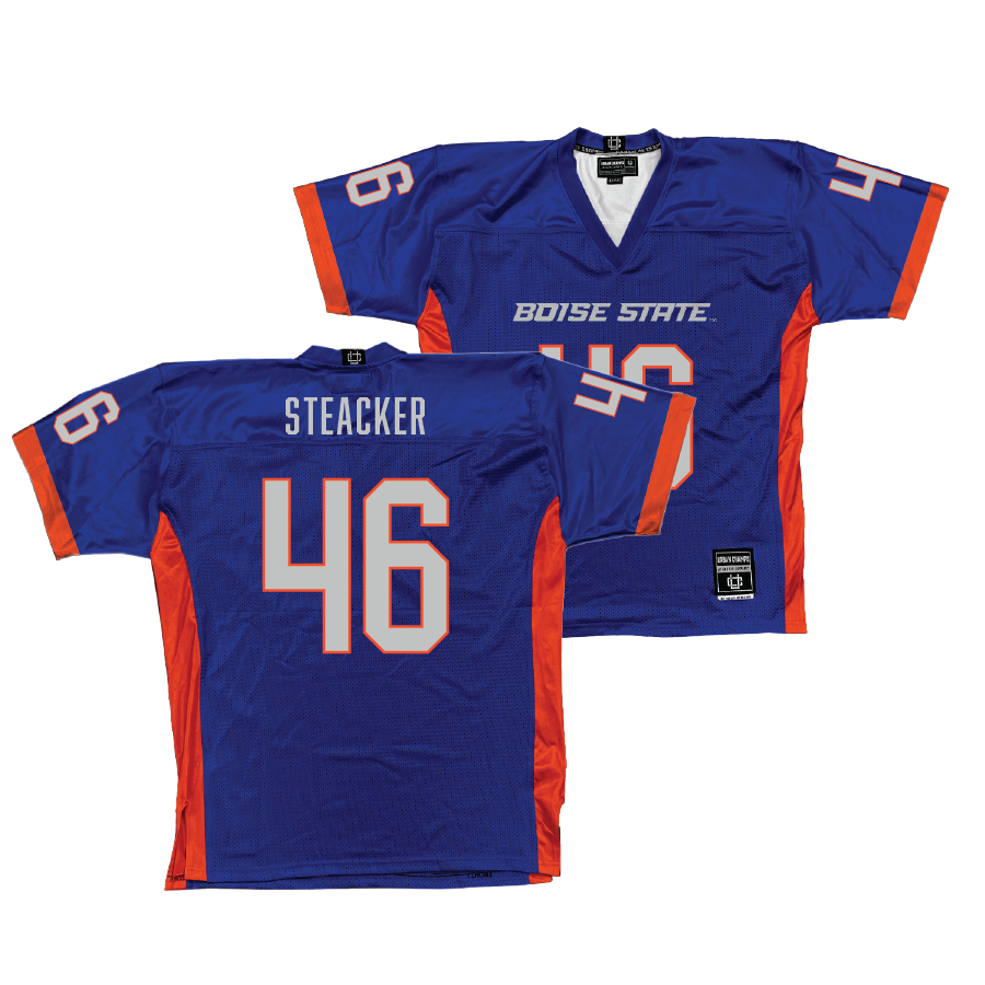 Boise State Football Blue Jerseys Jersey - Hunter Steacker | #46 Youth Small