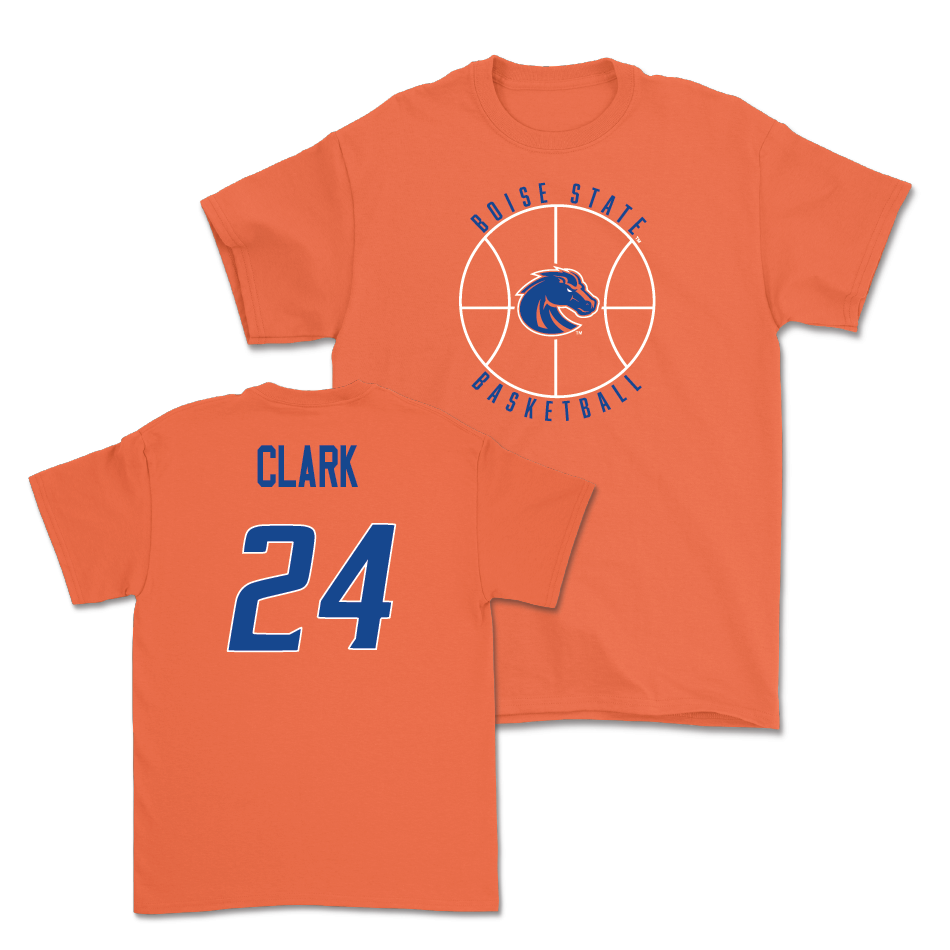 Boise State Women's Basketball Orange Hardwood Tee - Jayda Clark Youth Small