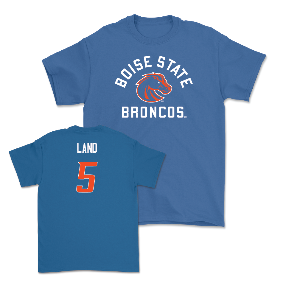 Boise State Women's Soccer Blue Arch Tee - Jayla Land Youth Small