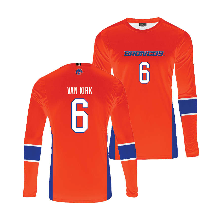 Boise State Women's Volleyball Orange Jersey - Katelyn Van Kirk | #6 Youth Small