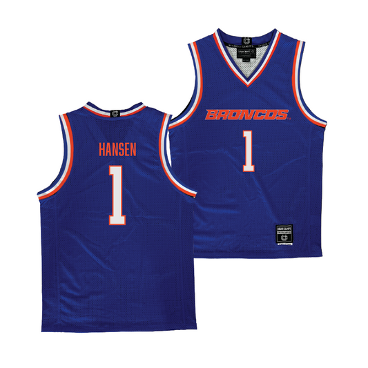 Boise State Women's Basketball Blue Jersey - Mya Hansen | #1 Youth Small