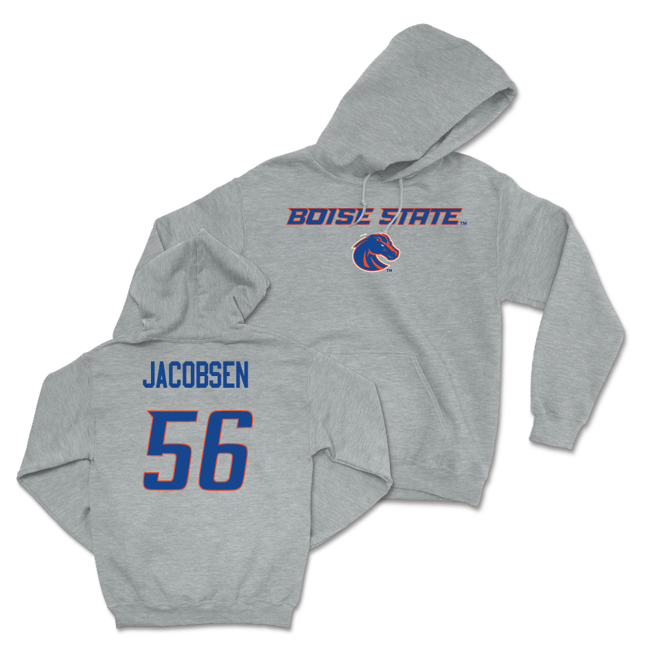 Boise State Football Sport Grey Classic Hoodie - Mason Jacobsen Youth Small