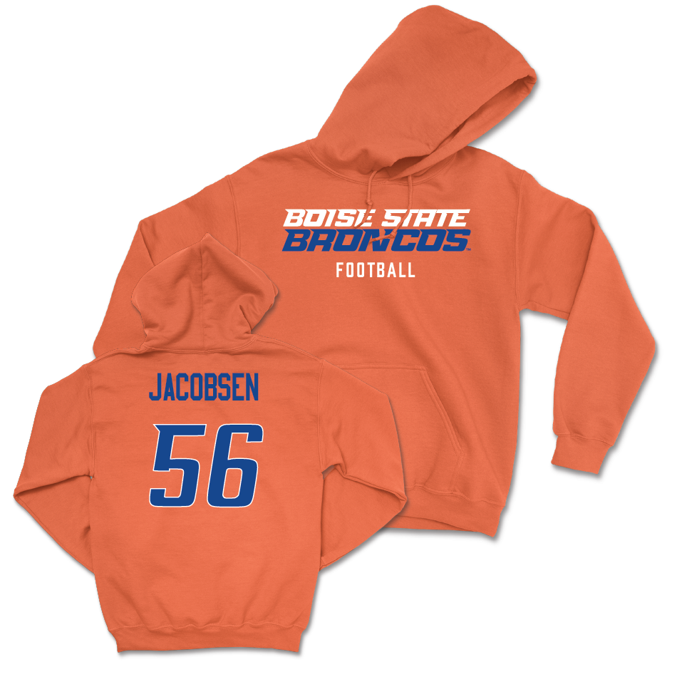 Boise State Football Orange Staple Hoodie - Mason Jacobsen Youth Small