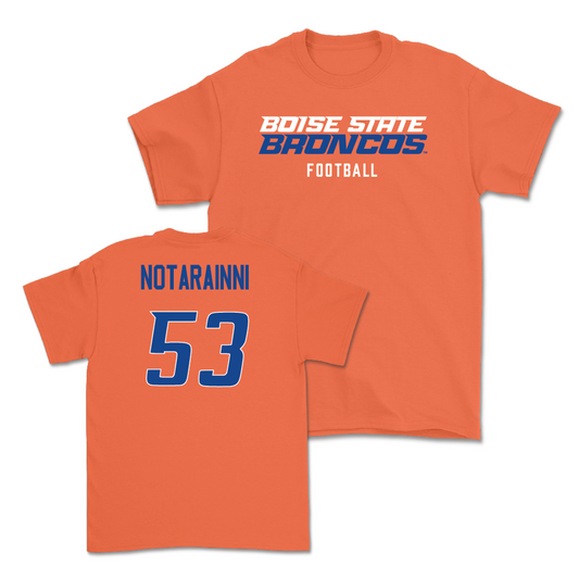 Boise State Football Orange Staple Tee - Marco Notarainni Youth Small