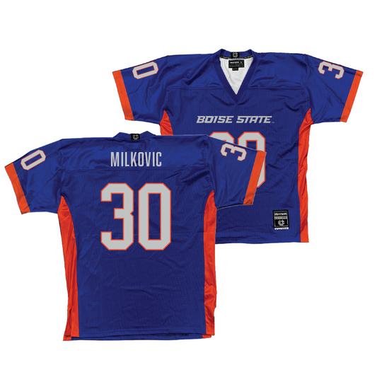 Boise State Football Blue Jerseys Jersey - Wyatt Milkovic | #30 Youth Small