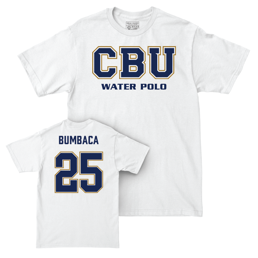 CBU Women's Water Polo White Comfort Colors Classic Tee   - Niya Bumbaca