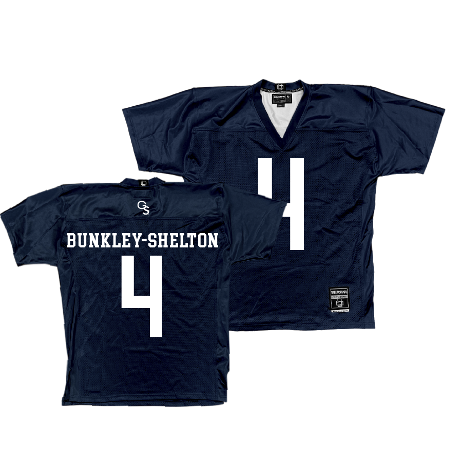 Georgia Southern Football Navy Jersey   - LV Bunkley-Shelton