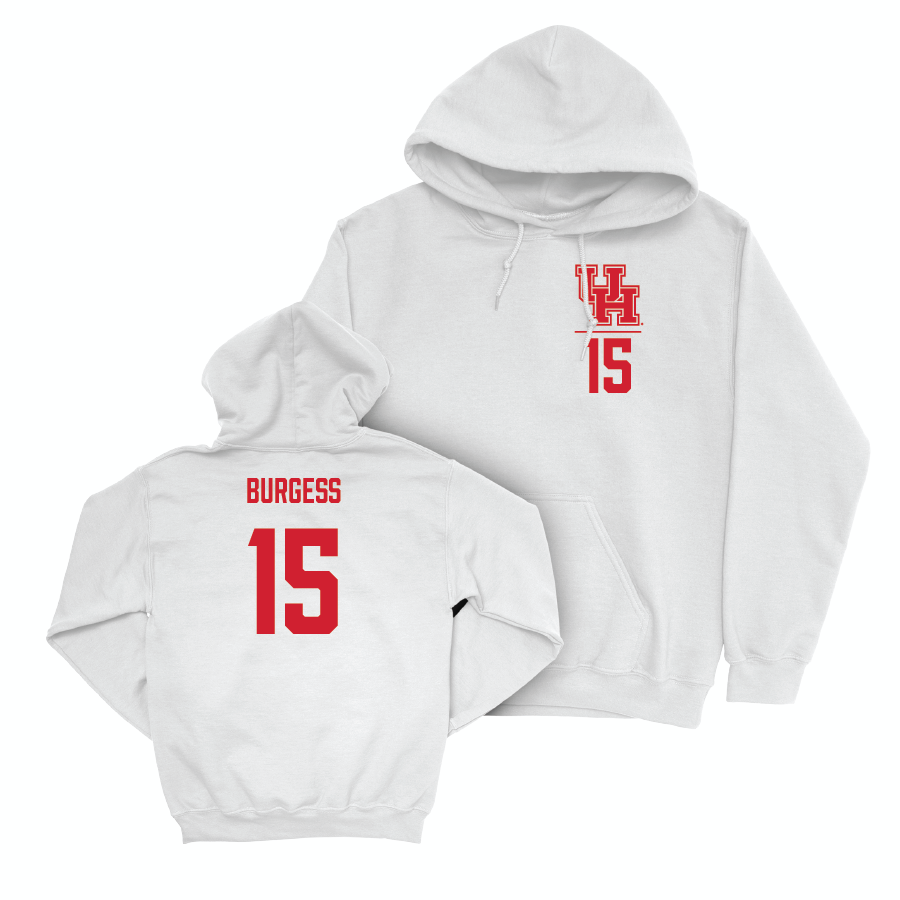 Houston Women's Soccer White Logo Hoodie   - Kate Burgess