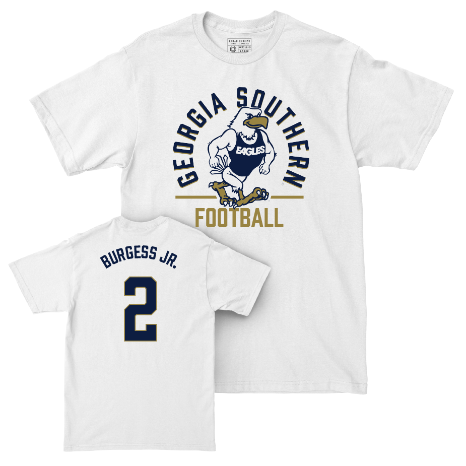 Georgia Southern Football White Classic Comfort Colors Tee  - Derwin Burgess Jr.