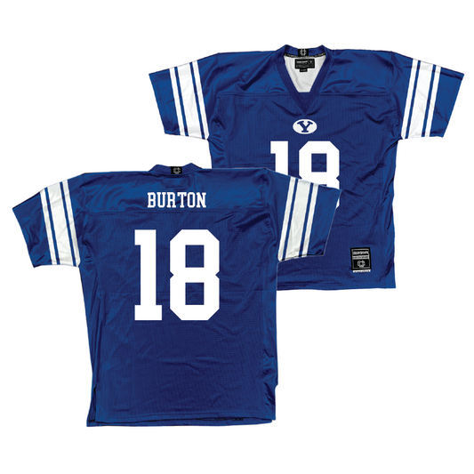 BYU Football Royal Jersey - Ryder Burton