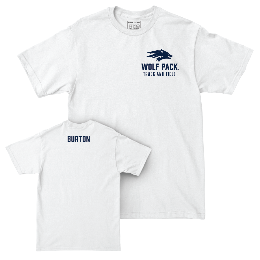 Nevada Women's Track & Field White Logo Comfort Colors Tee   - Kylie Burton