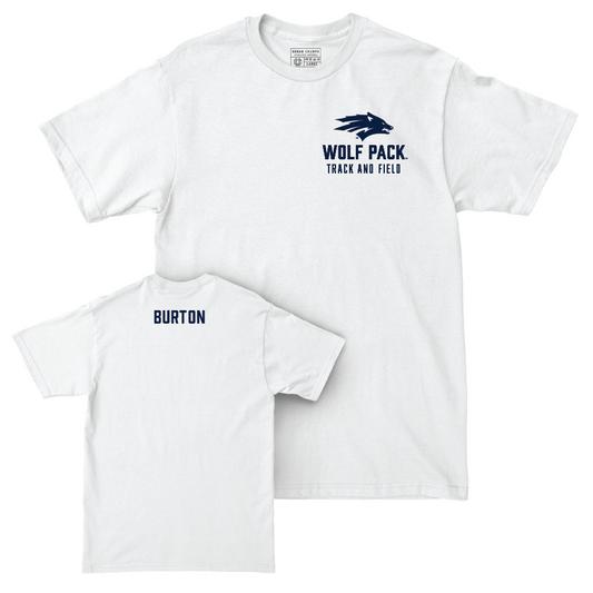 Nevada Women's Track & Field White Logo Comfort Colors Tee   - Kylie Burton