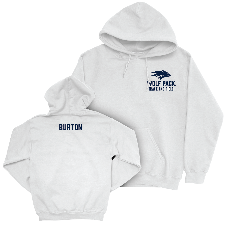 Nevada Women's Track & Field White Logo Hoodie   - Kylie Burton