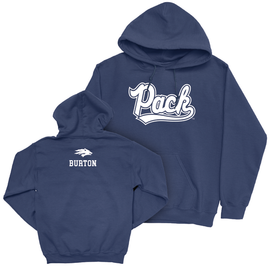 Nevada Women's Track & Field Navy Script Hoodie   - Kylie Burton