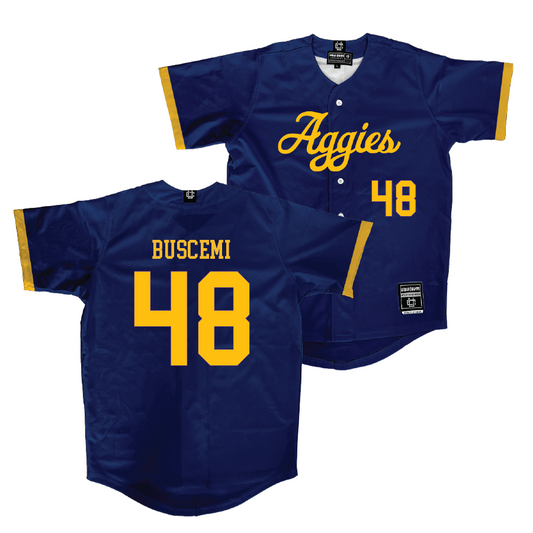 UC Davis Softball Navy Jersey - Mickey Buscemi | #48