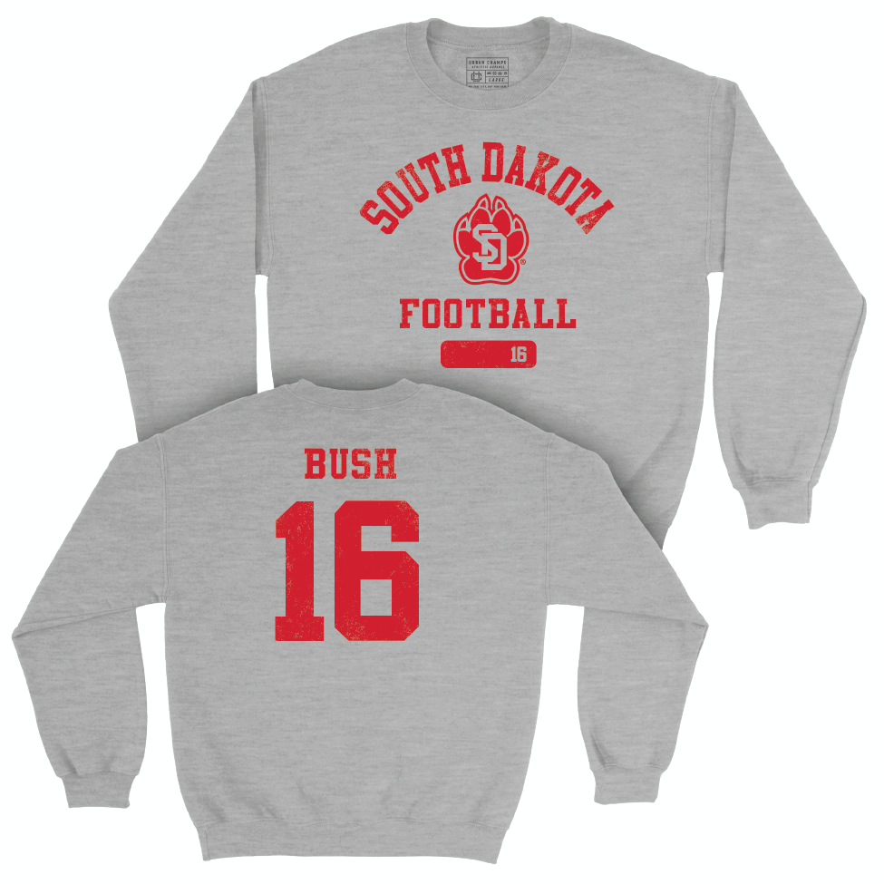 South Dakota Football Sport Grey Varsity Crew - Beau Bush