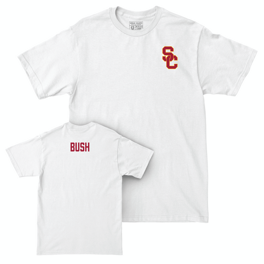 USC Women's Track & Field White Logo Comfort Colors Tee - Ahnyx Bush