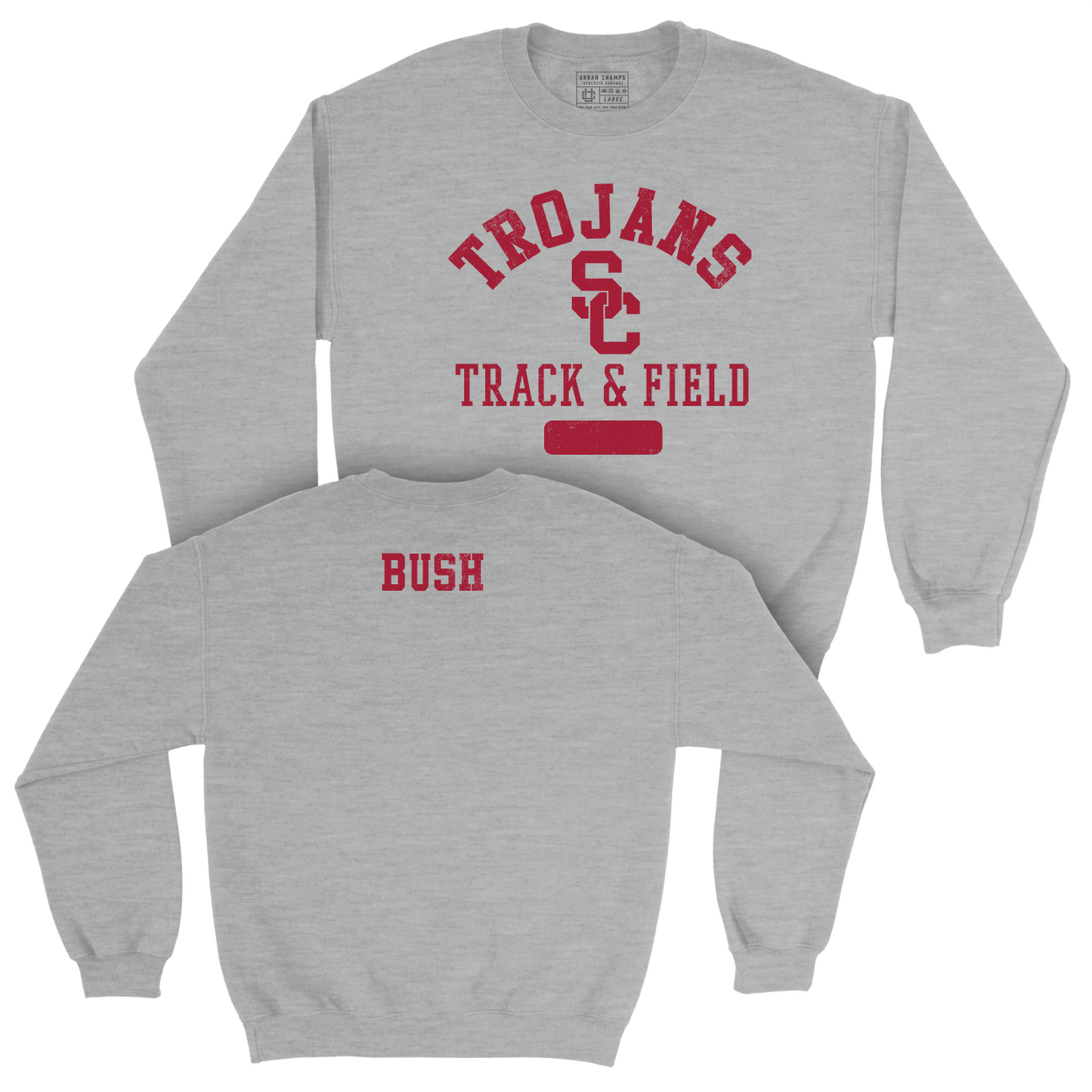 USC Women's Track & Field Sport Grey Varsity Crew - Ahnyx Bush