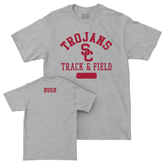 USC Women's Track & Field Sport Grey Varsity Tee - Ahnyx Bush