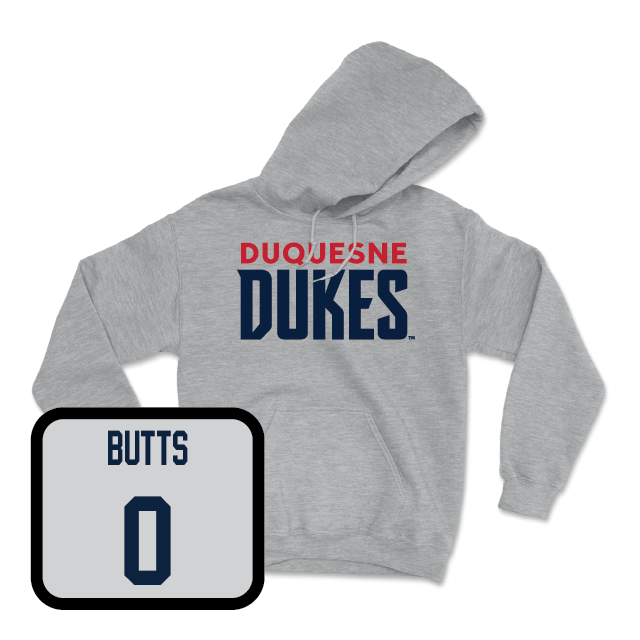 Duquesne Football Sport Grey Lock Hoodie - Taj Butts