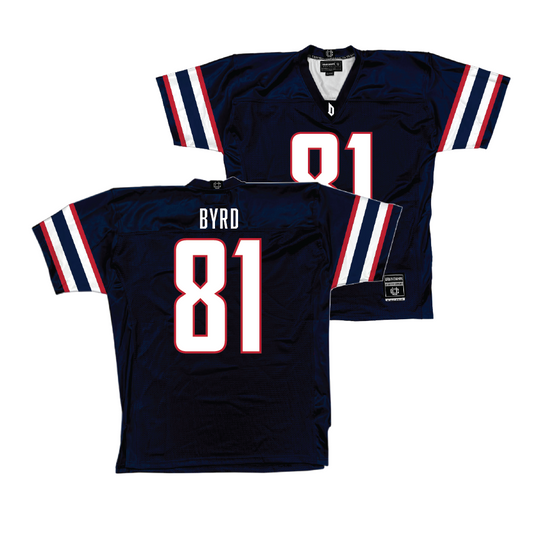 Duquesne Football Navy Jersey - Lamere Byrd