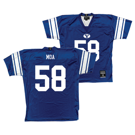 BYU Football Royal Jersey - Aisea Moa Small