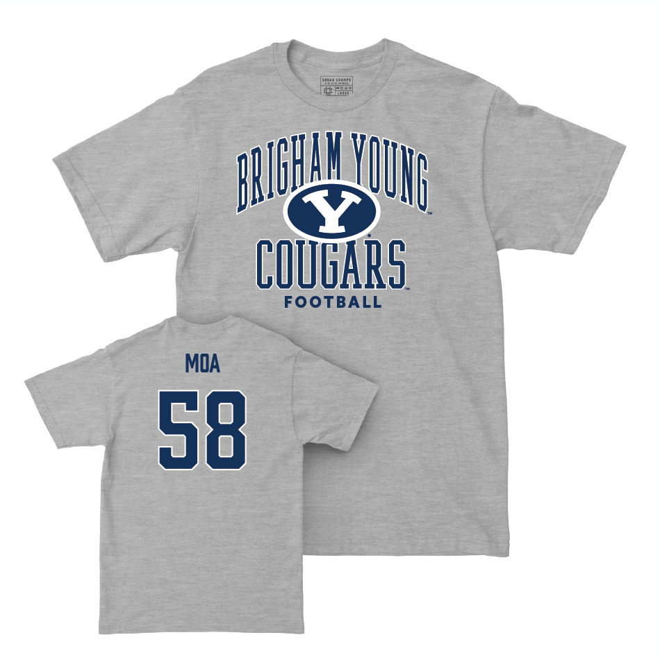 BYU Football Sport Grey Classic Tee - Aisea Moa Small