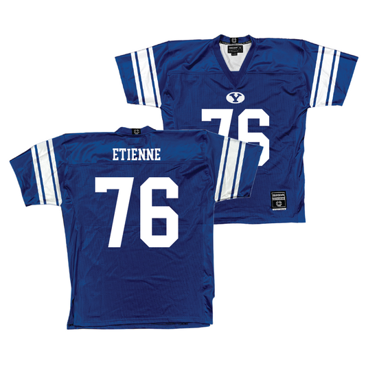 BYU Football Royal Jersey - Caleb Etienne Small