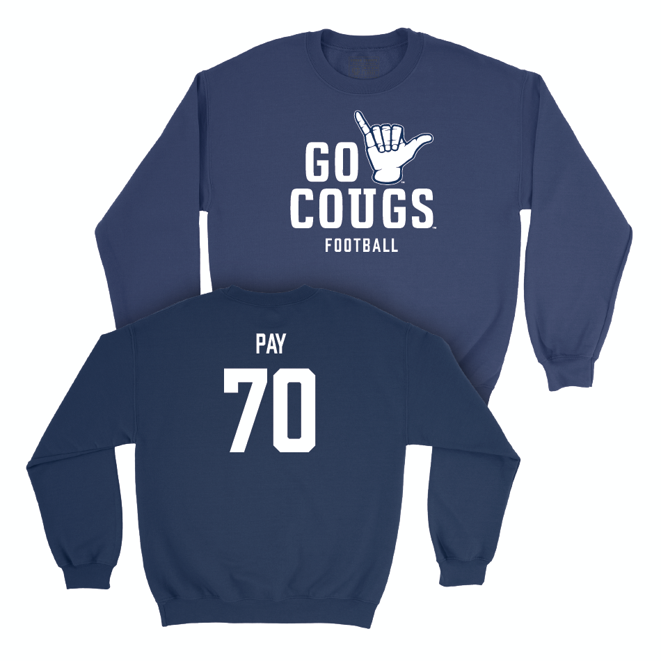 BYU Football Navy Cougs Crew - Connor Pay Small