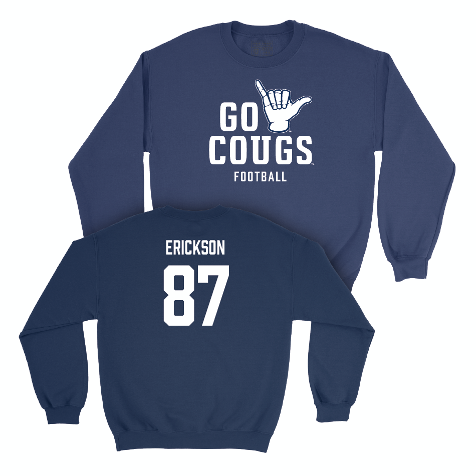 BYU Football Navy Cougs Crew - Ethan Erickson Small