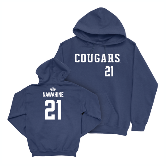 BYU Football Navy Cougars Hoodie - Enoch Nawahine Small