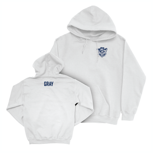 BYU Men's Track & Field White Logo Hoodie - Hayden Gray Small