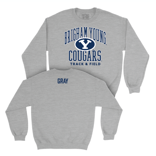 BYU Men's Track & Field Sport Grey Classic Crew - Hayden Gray Small