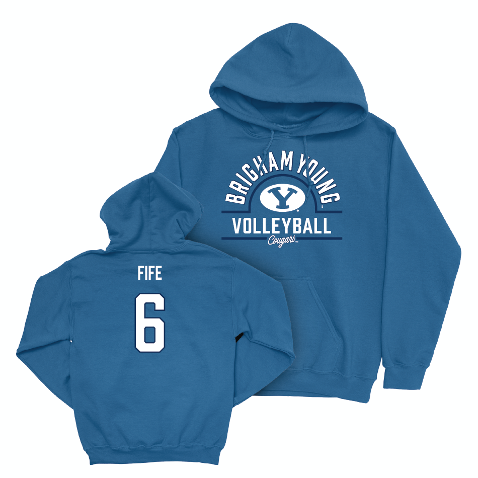 BYU Men's Volleyball Royal Arch Hoodie - Jackson Fife Small