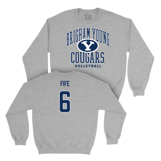 BYU Men's Volleyball Sport Grey Classic Crew - Jackson Fife Small