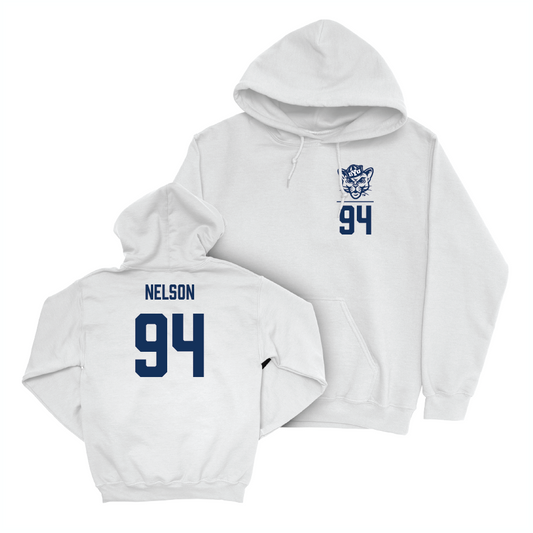 BYU Football White Logo Hoodie - John Nelson Small