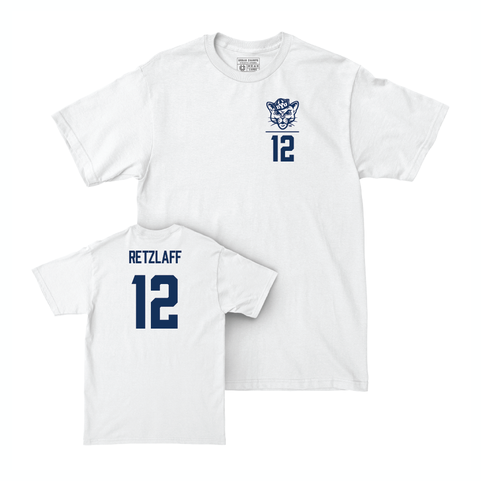 BYU Football White Logo Comfort Colors Tee - Jake Retzlaff Small