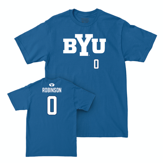 BYU Football Royal Wordmark Tee - Jakob Robinson Small