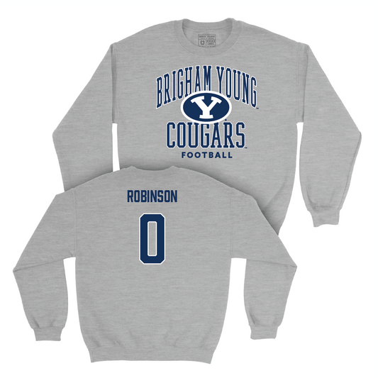 BYU Football Sport Grey Classic Crew - Jakob Robinson Small