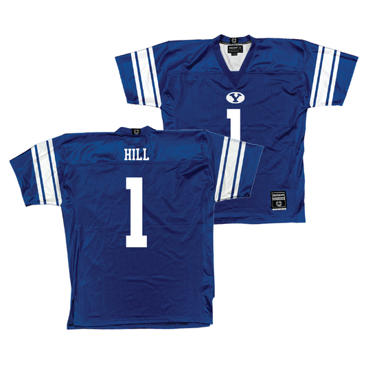 BYU Football Royal Jersey - Keanu Hill Small