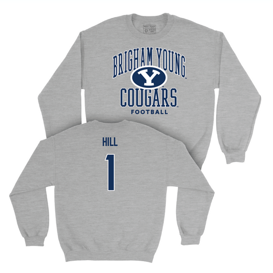 BYU Football Sport Grey Classic Crew - Keanu Hill Small