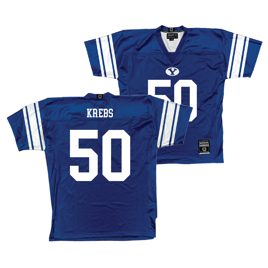 BYU Football Royal Jersey - Kason Krebs Small