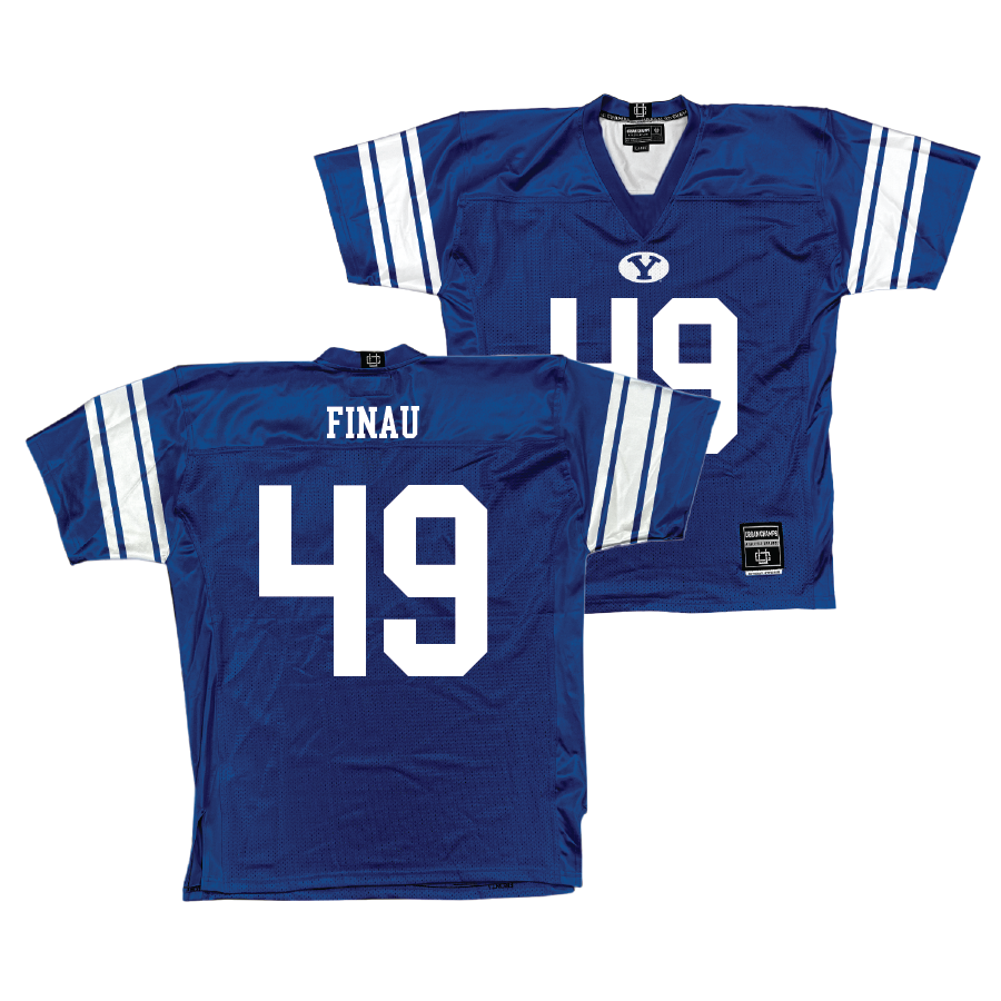 BYU Football Royal Jersey - Lucky Finau Small