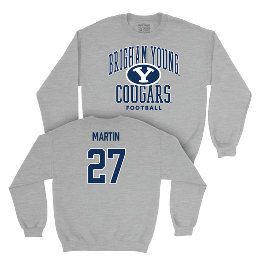 BYU Football Sport Grey Classic Crew - LJ Martin Small