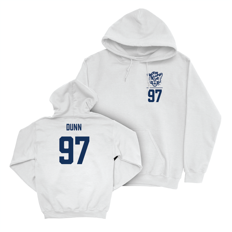 BYU Football White Logo Hoodie - Matthias Dunn Small