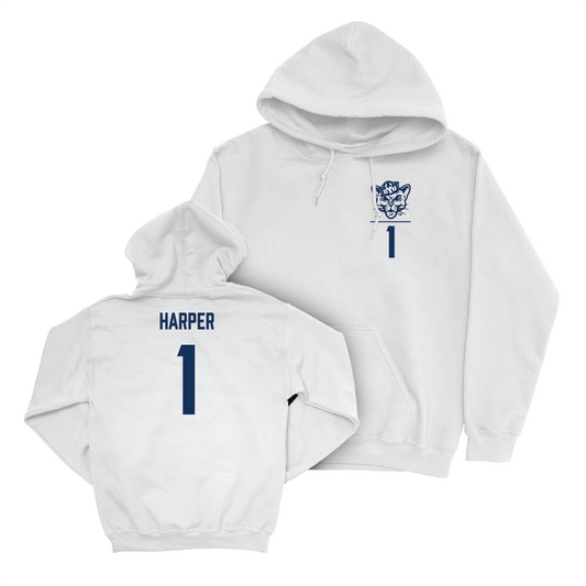 BYU Football White Logo Hoodie - Micah Harper Small