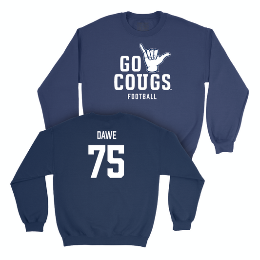 BYU Football Navy Cougs Crew - Sam Dawe Small