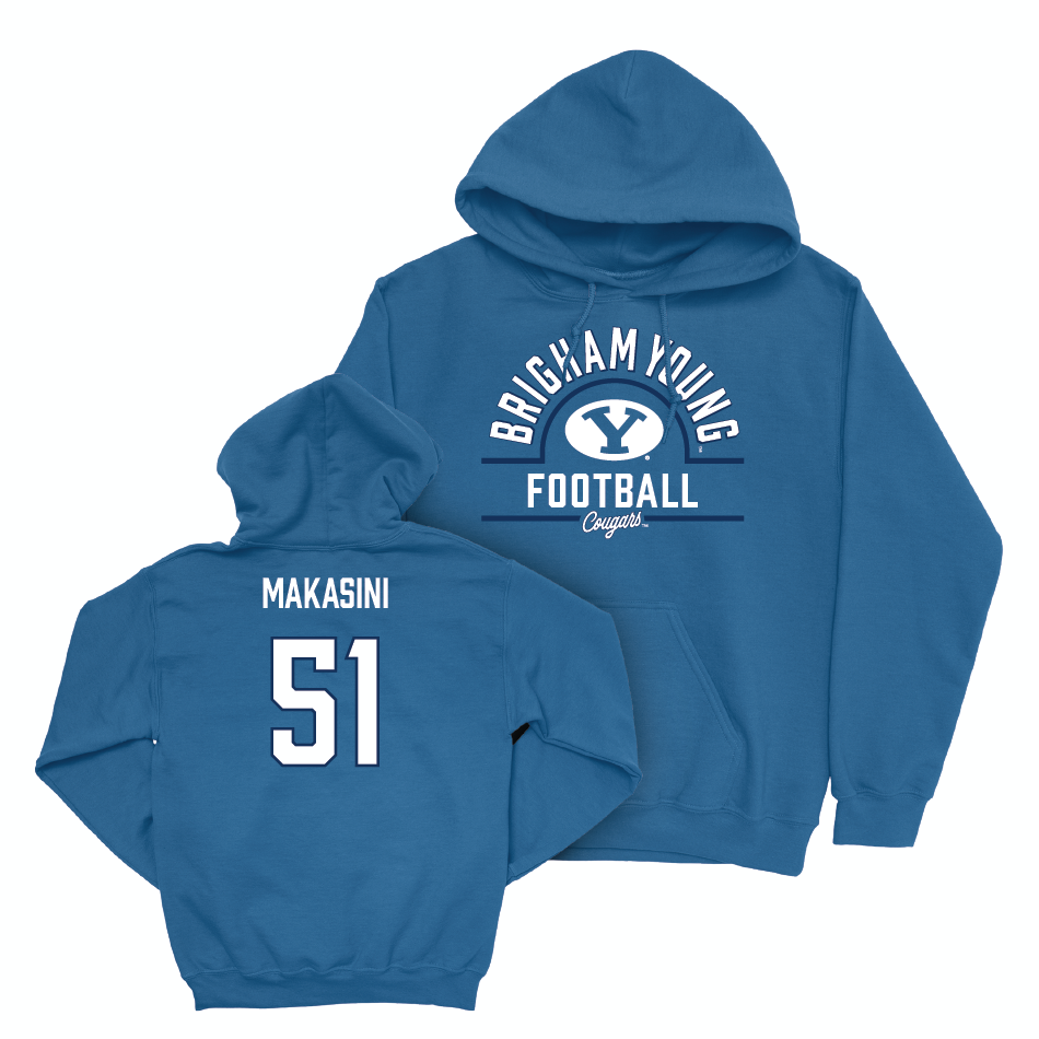 BYU Football Royal Arch Hoodie - Sonny Makasini Small