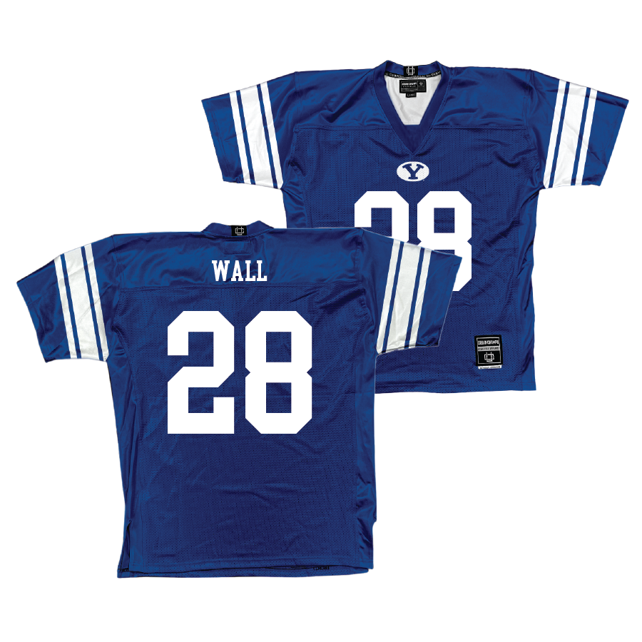 BYU Football Royal Jersey - Tanner Wall Small