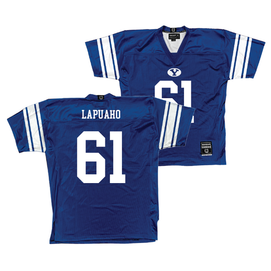 BYU Football Royal Jersey - Weylin Lapuaho Small